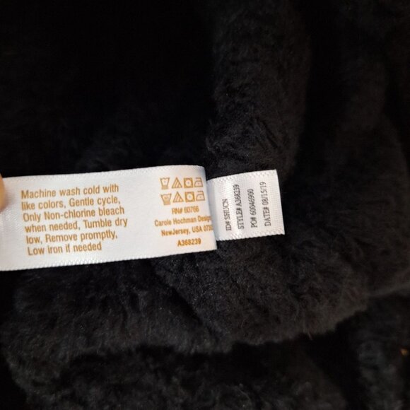 Stan Herman Silky Plush Cuddler Black One Size - Picture 5 of 5